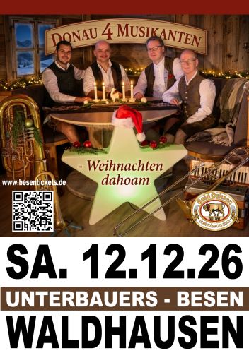 Entradas para DONAU 4 MUSIKANTEN | Auf Weihnachtstour im Besen en 12.12.2026 - Comprar entradas